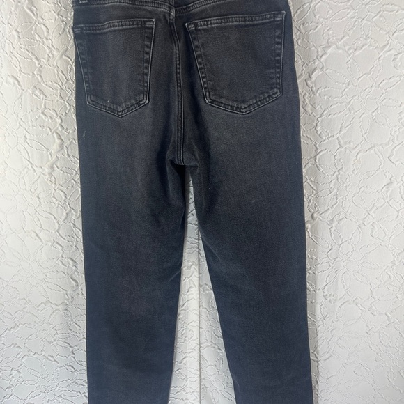 Re/Done 70s Stove Pipe High Rise Straight leg cropped jeans Washed noir - Picture 2 of 9